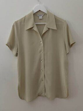 Bianca Nygard 100% Silk Short Sleeve Blouse